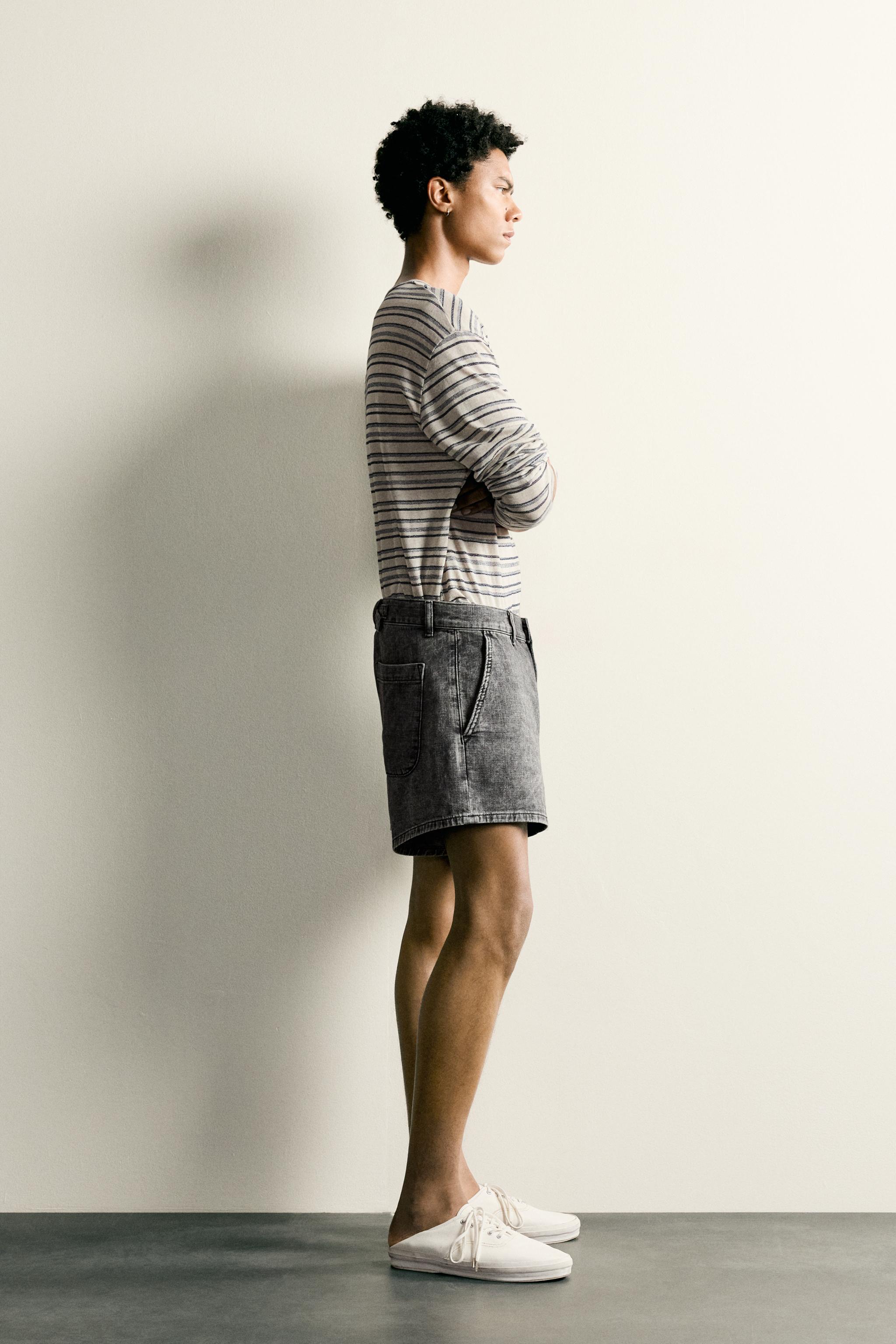 ACID WASH DENIM SHORTS